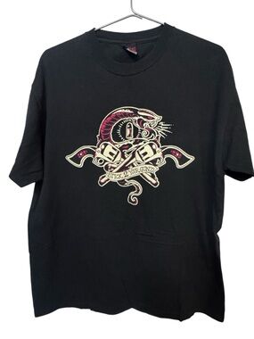 Vintage Felon Clothing Stick to Your Gunz Men’s Black L T-Shirt 90s Y2K